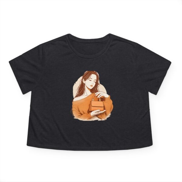 classic lady cropped tee — illustrated woman graphic top
