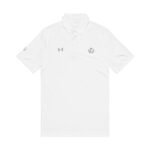embroidered white men's performance polo — under armour golf & casual wear