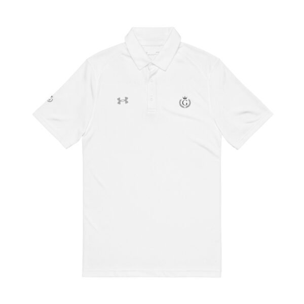 embroidered white men's performance polo — under armour golf & casual wear