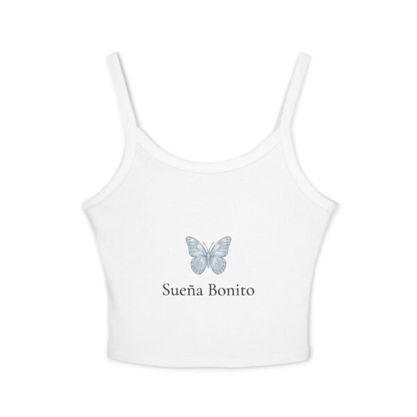 Spaghetti Tank Top — "Sueña Bonito" Butterfly Crop