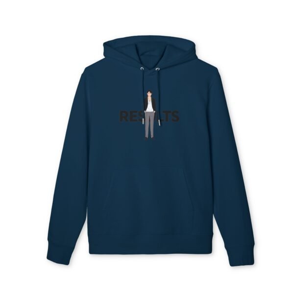 motivational 'no excuses just results' hoodie — bold back print, minimal front artwork