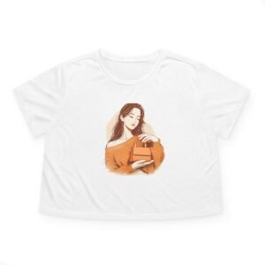 classic lady cropped tee — illustrated woman graphic top