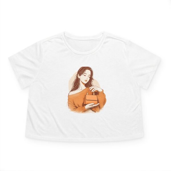 classic lady cropped tee — illustrated woman graphic top