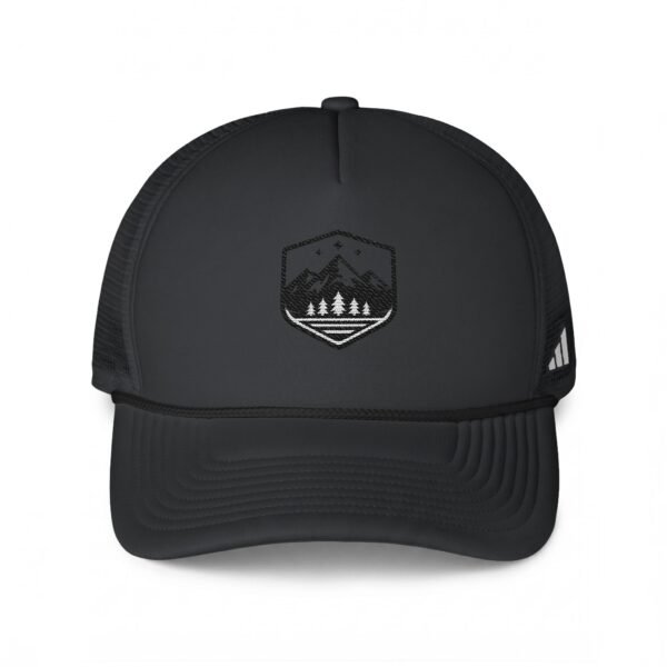 Outdoor Mountain Patch Trucker Hat — Embroidered Pines & Peaks Cap