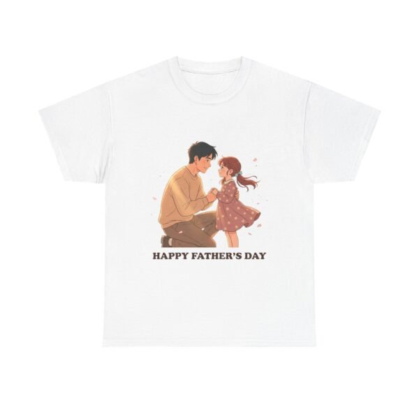 Father & Daughter Illustration T-Shirt — "Happy Father's Day" Gift Tee