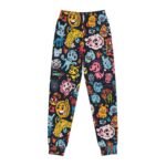 youth joggers — colorful cartoon critter all over print sweatpants
