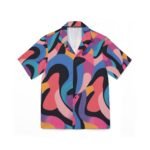 abstract retro wave hawaiian shirt
