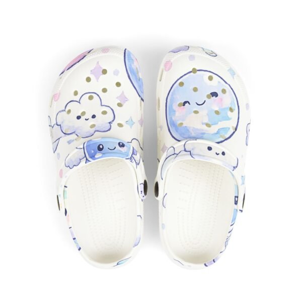 Kids Planet Print Clogs — Cute Pastel Space EVA Foam Shoes