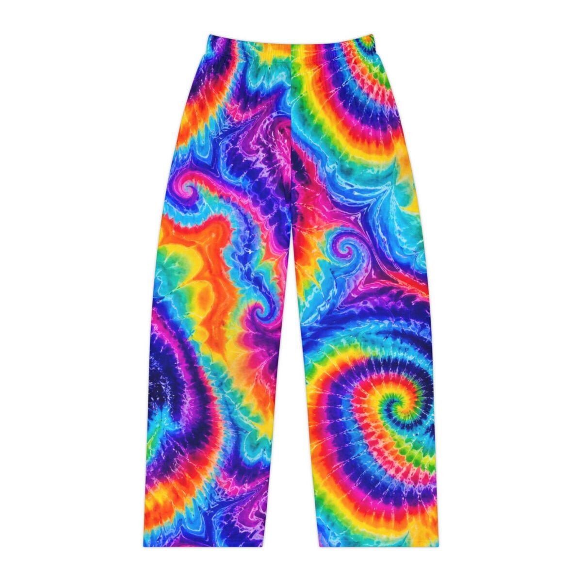 tie dye swirl pajama pants — rainbow lounge sleepwear