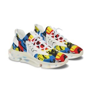 colorful graffiti mesh sneakers — women's street style athletic shoes