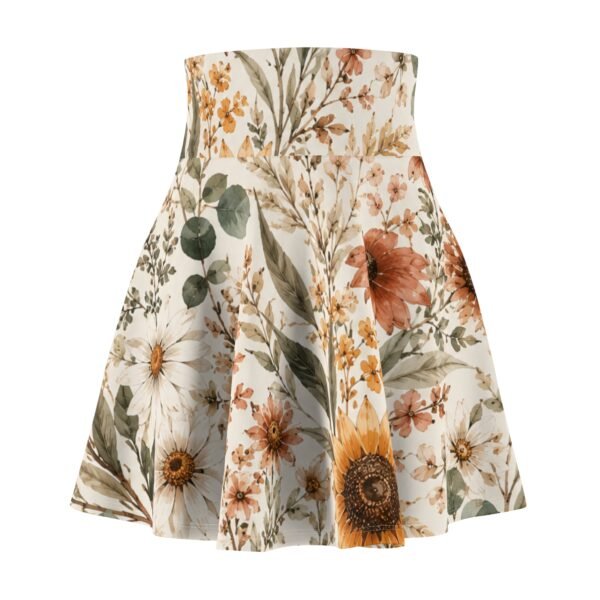 Floral Meadow Skater Skirt — Vintage Sunflower & Daisy AOP