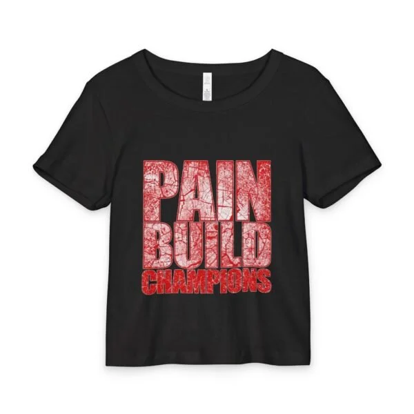baby tee – "pain builds champions" graphic baby tee