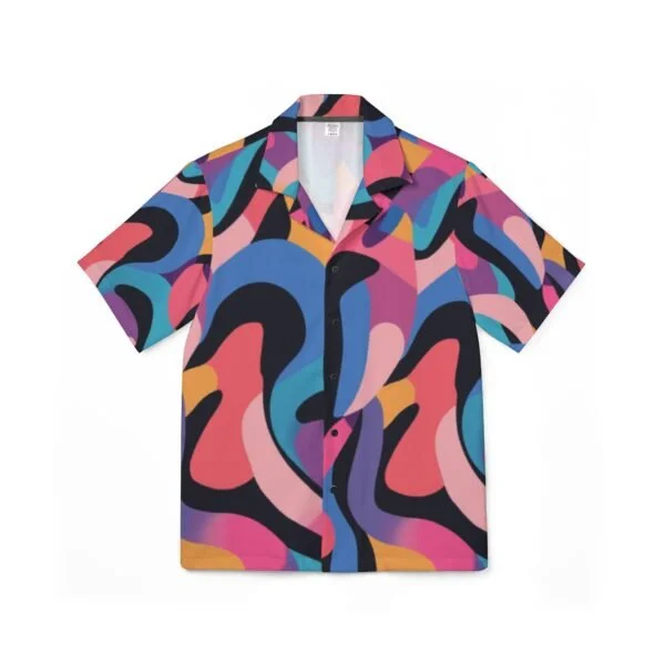 abstract retro wave hawaiian shirt